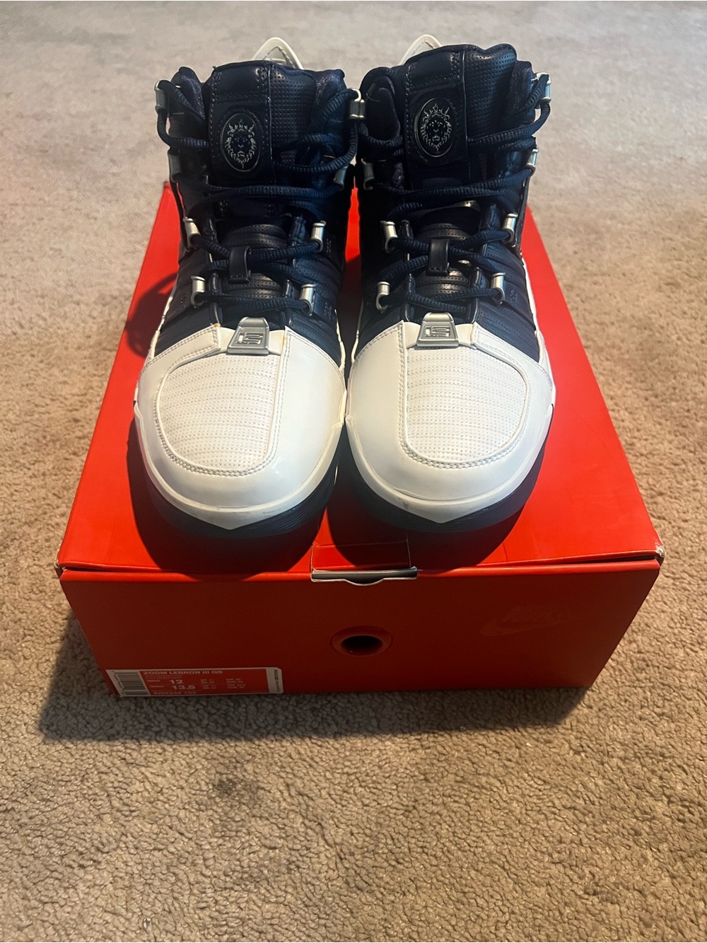 Nike Men's High-Top Sneakers - Navy and White